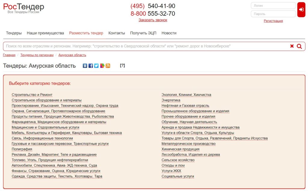 Где найти закупки Амурской области